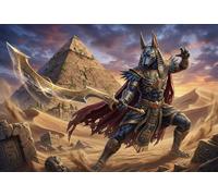 Dieu égyptien Anubis Puzzle 1000 Pièces Adultes Et Enfants,Premium,Carton,Déco Murale, Défi,Jeu Éducatif,Dès 14 Ans,Anti-Stress,Détente,Casse-tête 38x26cm