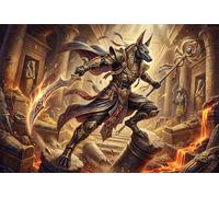 Dieu égyptien Anubis Puzzle 1000 Pièces Adultes Et Enfants,Premium,Carton,Jeu Éducatif,Défi, Déco Murale,Dès 14 Ans,Anti-Stress,Détente,Casse-tête 52x38cm