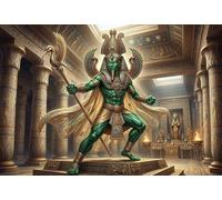 Dieu égyptien Osiris Puzzle en Bois 500 Pièces Adultes Et Enfants, Casse-tête,Anti-Stress,Déco Murale,Premium,Bois,Dès 14 Ans,Défi,Détente,Jeu Éducatif (52x38cm)
