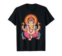 Dieu éléphant Spirituel coloré Ganesh Art Hindou T-Shirt