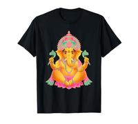 Dieu éléphant Spirituel coloré Ganesh Art Hindou T-Shirt