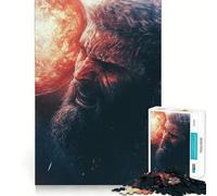 Dieu en colère avec orbe enflammé Puzzle de 1000 pièces pour Adolescents Stimulation mentale Activité de découpage de Haute précision et de détente (38x26cm)