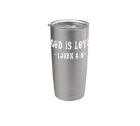 Dieu est amour 1John 4:8 Gobelet isotherme en acier inoxydable double paroi