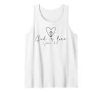 Dieu est Amour Les Hommes et Les Femmes chrétiens Aiment Les chrétiens Joie Espoir Débardeur