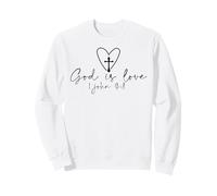 Dieu est Amour Les Hommes et Les Femmes chrétiens Aiment Les chrétiens Joie Espoir Sweatshirt