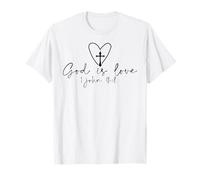 Dieu est Amour Les Hommes et Les Femmes chrétiens Aiment Les chrétiens Joie Espoir T-Shirt