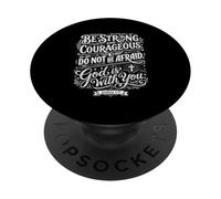 Dieu est avec Vous Verse de la Bible Vintage Typographie Mots Art PopSockets PopGrip Adhésif