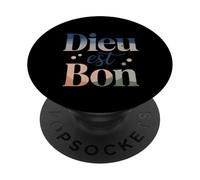 Dieu est Bon Chemise Chrétienne Foi et Espoir Français PopSockets PopGrip Adhésif
