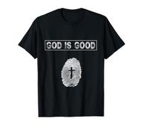 Dieu est Bon, Jésus est ma Force, Croix Religieuse Minimaliste T-Shirt