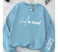 Dieu est bon' Sweat-shirt-shirt décontracté pour femmes L,M,S,XL,XSHalloweenTissu tricoté