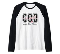 Dieu est Bon Tout Le Temps avec Verset biblique chrétien en Forme de cœur Manche Raglan