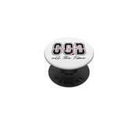 Dieu est Bon Tout Le Temps avec Verset biblique chrétien en Forme de cœur PopSockets PopGrip Adhésif