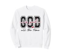 Dieu est Bon Tout Le Temps avec Verset biblique chrétien en Forme de cœur Sweatshirt