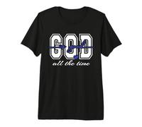 Dieu est Bon Tout Le Temps avec Verset biblique chrétien en Forme de cœur T-Shirt Haut de Gamme