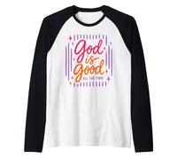 Dieu est Bon Tout Le Temps, Style chrétien rétro coloré Manche Raglan