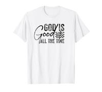 Dieu est Bon Tout Le Temps Verset biblique chrétien Mignon Croix T-Shirt