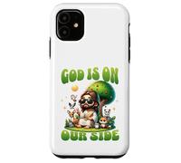 Dieu Est De Notre Côté Humour Jésus Animal Coque pour iPhone 11