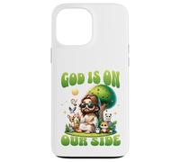 Dieu Est De Notre Côté Humour Jésus Animal Coque pour iPhone 13 Pro Max