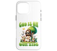 Dieu Est De Notre Côté Humour Jésus Animal Coque pour iPhone 16 Pro Max