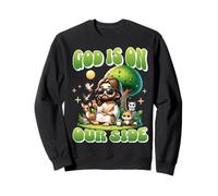 Dieu Est De Notre Côté Humour Jésus Animal Sweatshirt