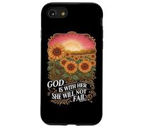 Dieu est en Elle, Elle ne faillira Pas Sunflower Christian Coque pour iPhone SE (2020) / 7/8