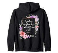 Dieu est en Elle, Elle ne tombera Pas 46 5 Bible Verse Women Sweat à Capuche
