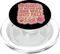 Dieu est en Elle, Elle ne tombera Pas, Christian Vintage Women PopSockets PopGrip pour MagSafe