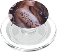 Dieu est en Elle, Elle ne tombera Pas Les Femmes en vers PopSockets PopGrip pour MagSafe