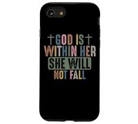 Dieu est en Elle, Elle ne tombera Pas, sa Force fidèle Coque pour iPhone SE (2020) / 7/8