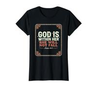 Dieu est en Elle, Elle ne tombera Pas T-Shirt Graphique avec Valeur