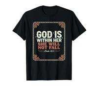 Dieu est en Elle, Elle ne tombera Pas T-Shirt Graphique avec Valeur
