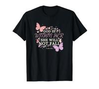 Dieu est en Elle, Elle ne tombera Pas T-Shirt Graphique avec Valeur