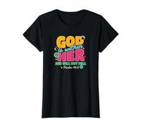 Dieu est en Elle, Elle ne tombera Pas T-Shirt Graphique avec Valeur
