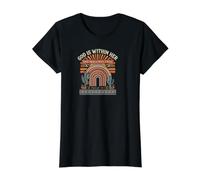 Dieu est en Elle, Elle ne tombera Pas T-Shirt Graphique avec Valeur