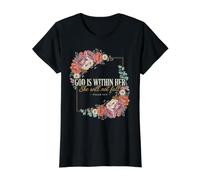 Dieu est en Elle, Elle ne tombera Pas T-Shirt Graphique avec Valeur