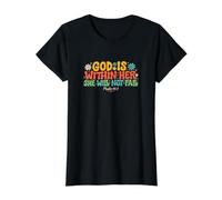 Dieu est en Elle, Elle ne tombera Pas T-Shirt Graphique avec Valeur