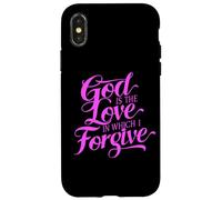 Dieu est l'amour dans lequel Je pardonne, la Bible, Le Pardon, Le repentir Coque pour iPhone X/XS