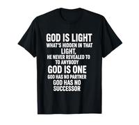 Dieu est lumière, la vérité Invisible au-delà de la révélation T-Shirt