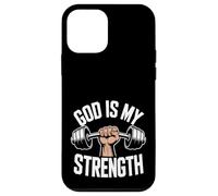 Dieu est ma Force ! Christian Faith Jesus Christ Gym Coque pour iPhone 12 Mini