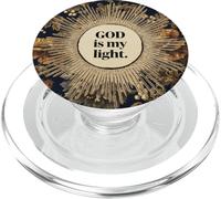 Dieu est ma lumière, Foi biblique chrétienne, Vintage, Fleur Florale PopSockets PopGrip pour MagSafe