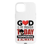 Dieu est Mon pourvoyeur, Aujourd'hui et Demain, Toujours Jésus chrétien. Coque pour iPhone 15 Plus