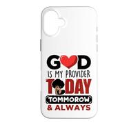 Dieu est Mon pourvoyeur, Aujourd'hui et Demain, Toujours Jésus chrétien. Coque pour iPhone 16 Plus