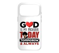 Dieu est Mon pourvoyeur, Aujourd'hui et Demain, Toujours Jésus chrétien. Coque pour iPhone 17 Pro Max
