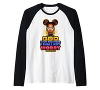 Dieu est Mon pourvoyeur, Je ne m'inquiéterai Pas. Melanin Queen Business Manche Raglan