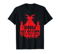 Dieu Est Occupé Illustration Design Satan Diable Cadeau T-Shirt
