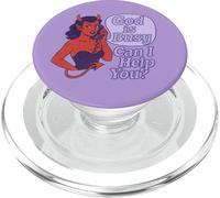 Dieu est occupé, Puis-Je t'aider ? Devil Woman Art Demon Girl PopSockets PopGrip pour MagSafe