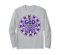 Dieu est Plus Fort Que Le Lupus ! SLE Lupus Guerrier Lupus Manche Longue