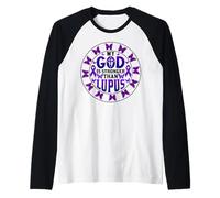 Dieu est Plus Fort Que Le Lupus ! SLE Lupus Guerrier Lupus Manche Raglan