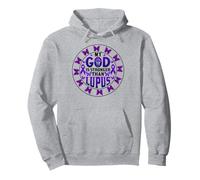 Dieu est Plus Fort Que Le Lupus ! SLE Lupus Guerrier Lupus Sweat à Capuche