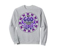 Dieu est Plus Fort Que Le Lupus ! SLE Lupus Guerrier Lupus Sweatshirt
